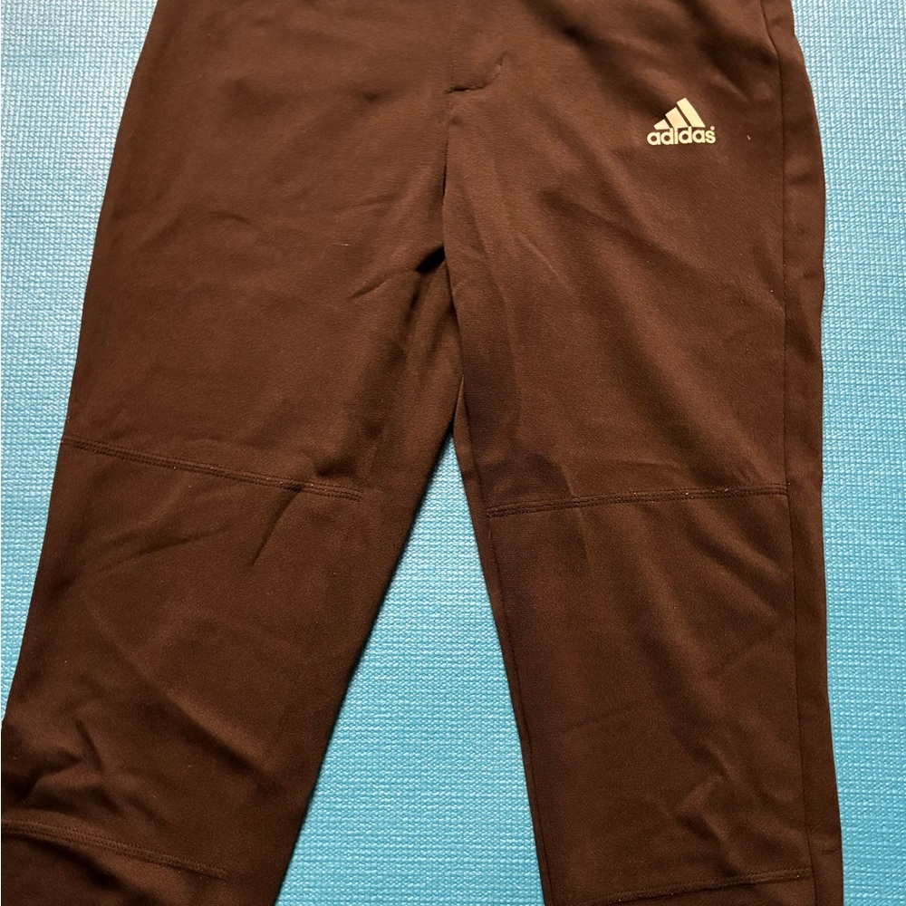 Adidas Black Softball Pants with Logo and Back Pockets